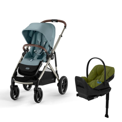 Cybex Gazelle S 2 and Cloud G Lux Travel System - Sky Blue / Nature Green