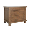 Natural Wood Rowan Nightstand - Three Quarter View | Strolleria