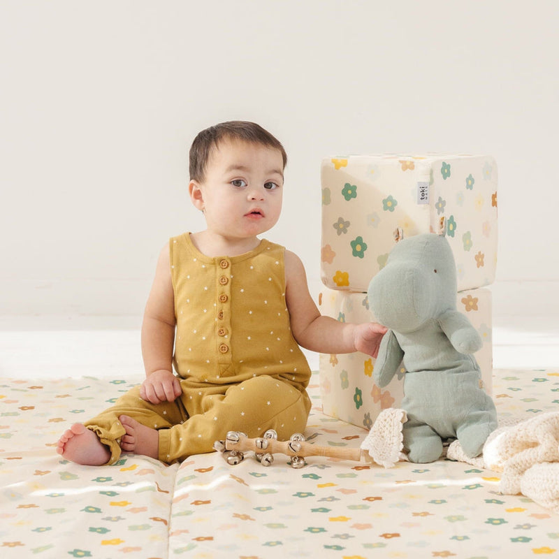 Toki Kids Playful Posies Organic Cotton Mat