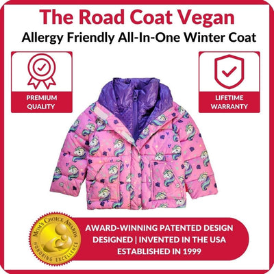 Onekid Car Seat Coat | The Road Coat Vegan - Unicorn Print