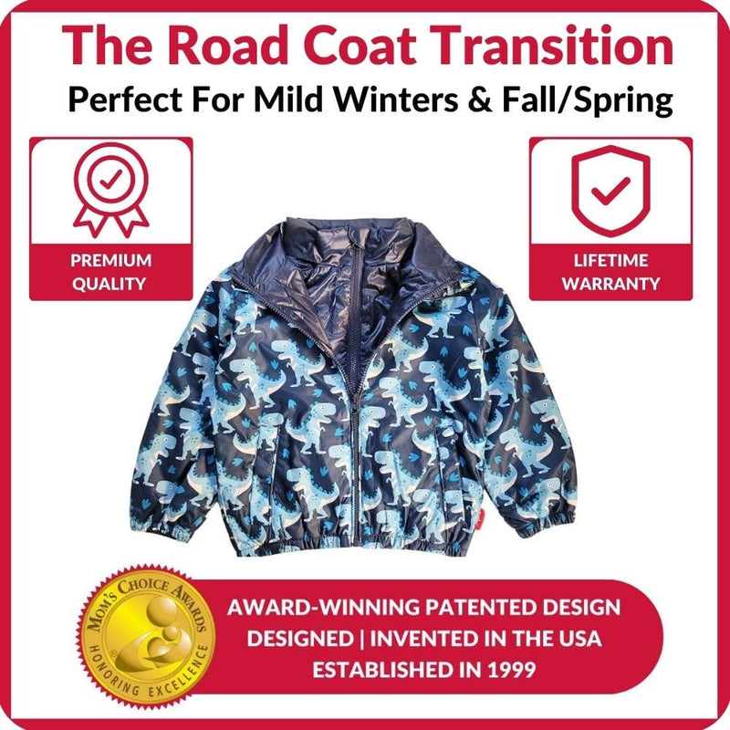 Onekid Car Seat Coat | The Road Coat Transition - Navy Raptor Print