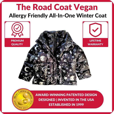 Onekid Car Seat Coat | The Road Coat Vegan - Rocketship Print