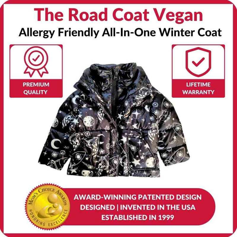 Onekid Car Seat Coat | The Road Coat Vegan - Rocketship Print