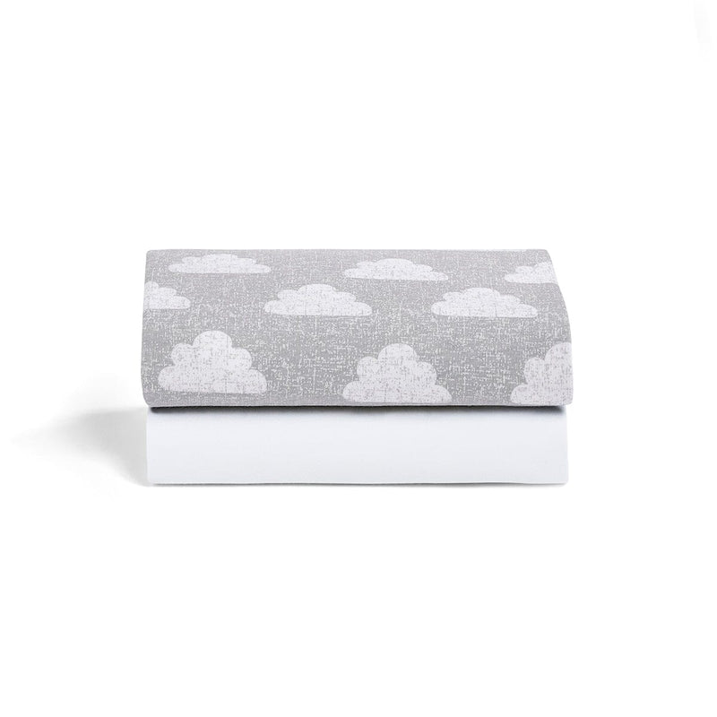 Snuz Twin Pack Bassinet Sheets - Cloud