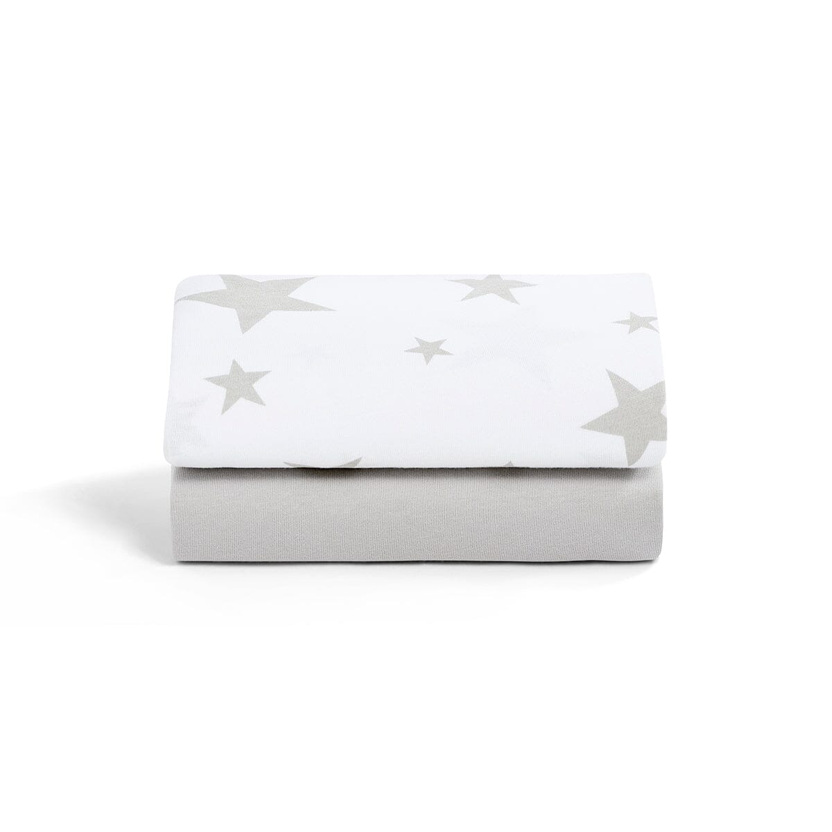 Snuz Twin Pack Bassinet Sheets - Gray Star- Strolleria