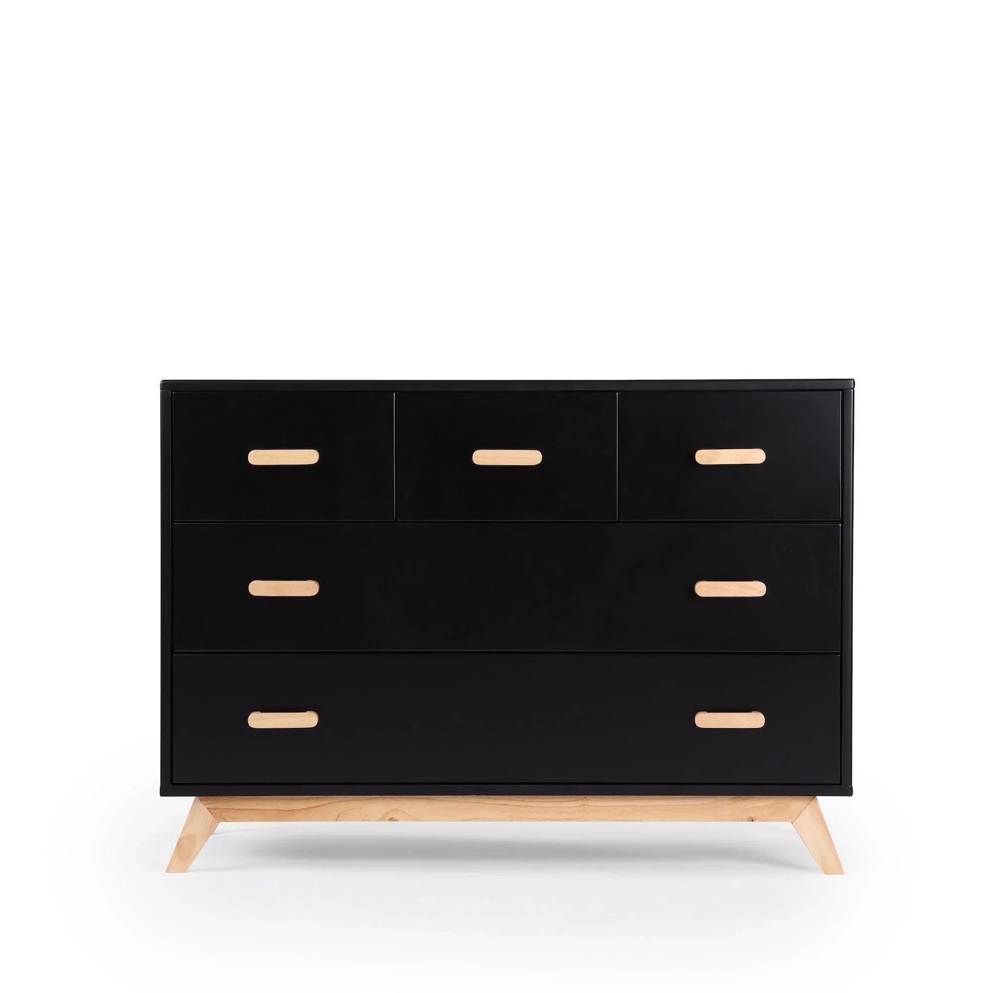 dadada Soho 5-Drawer Dresser in Black/Natural- Strolleria