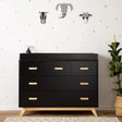 dadada Soho 5-Drawer Dresser in Black/Natural - Bambi Baby