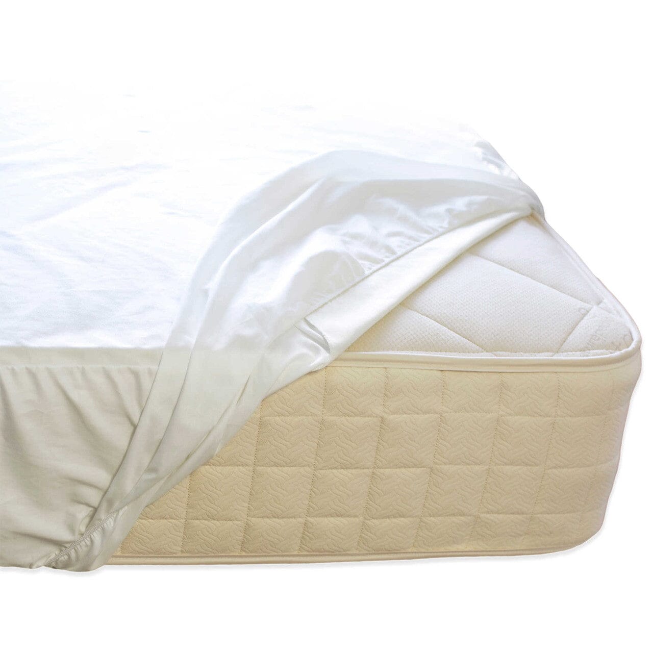 Naturepedic Organic Waterproof Fitted Protector Pad in Twin Size- Strolleria