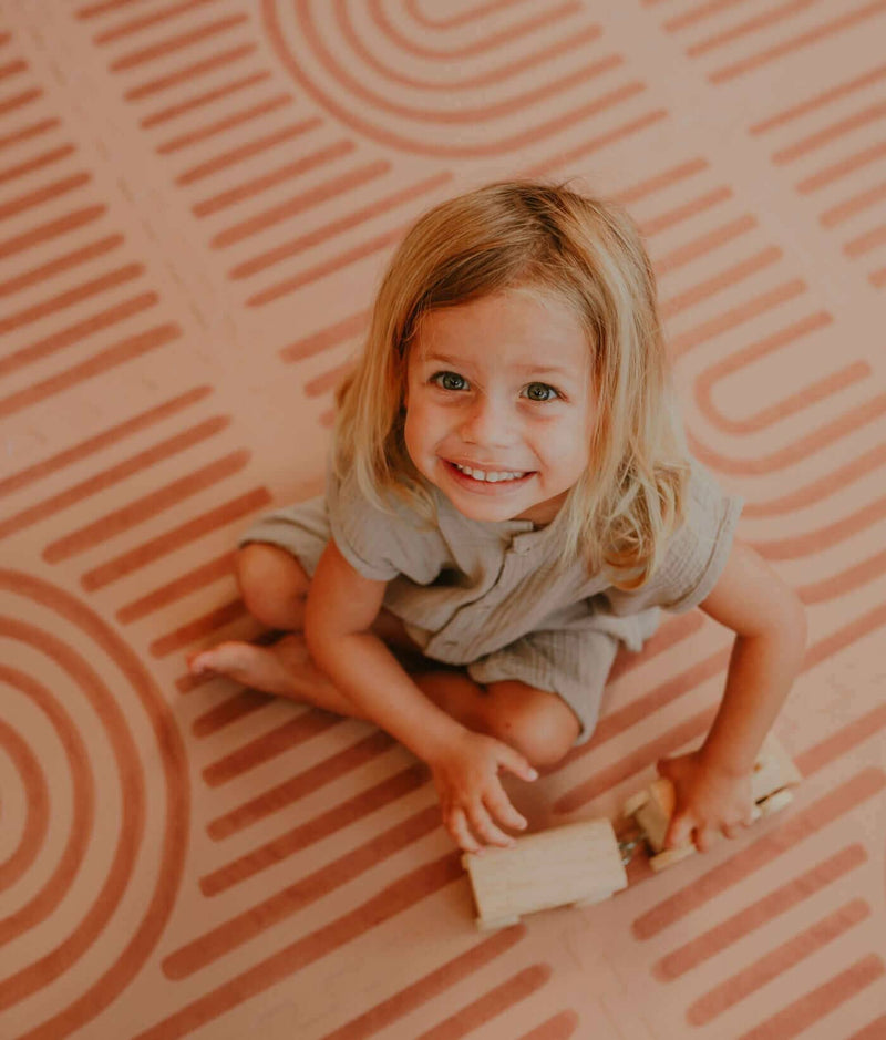 Toddlekind USA Haven Playmat in Linear - Camel