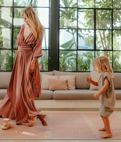 Toddlekind USA Haven Playmat in Linear - Camel