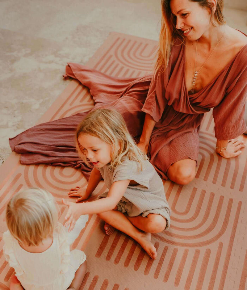 Toddlekind USA Haven Playmat in Linear - Camel