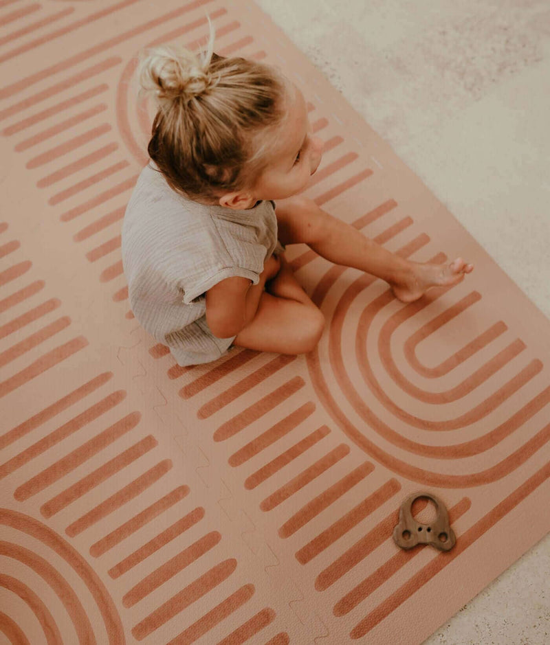 Toddlekind USA Haven Playmat in Linear - Camel