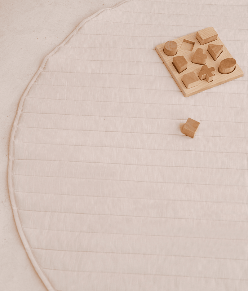 Toddlekind USA Snuggle Mat In Stripes - Blush