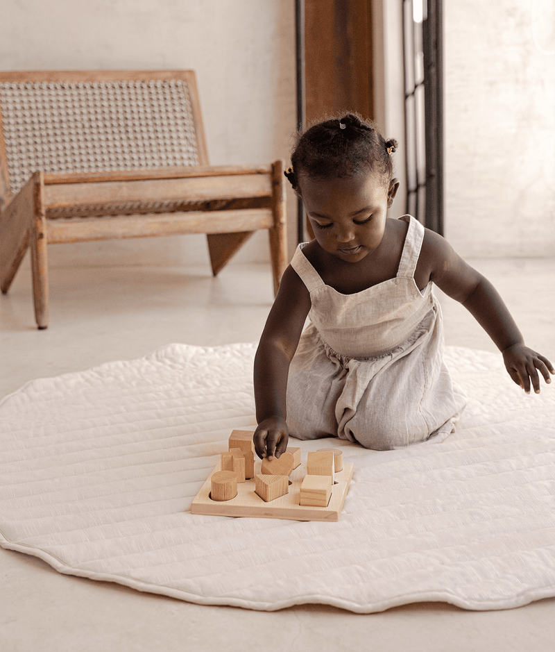 Toddlekind USA Snuggle Mat In Stripes - Blush