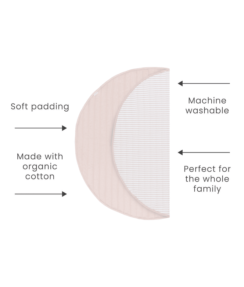 Toddlekind USA Snuggle Mat In Stripes - Blush