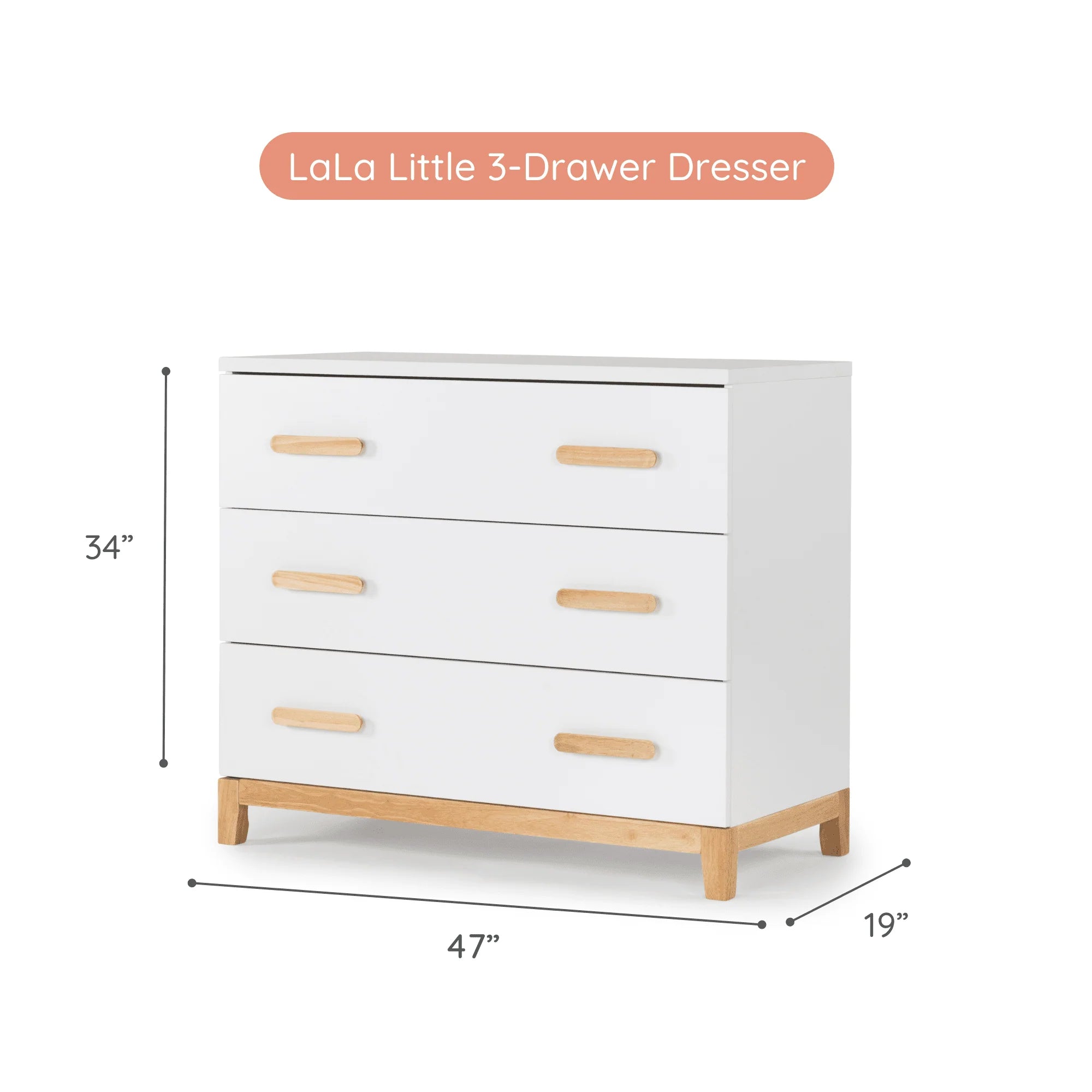 dadada Lala Little 3-Drawer Dresser- Strolleria