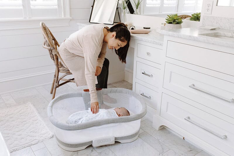 Halo Luxe Next Gen Bassinest in Dove Gray Tweed- Strolleria