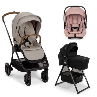 Nuna TRIV Next Bundle - Stroller, LYTL Bassinet + Stand, and PIPA aire RX Infant Car Seat