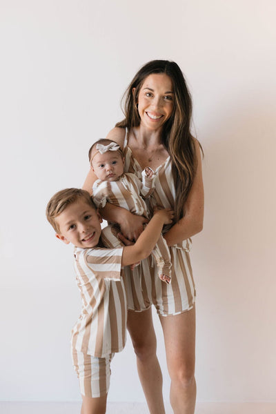 Forever French Baby - Bamboo Zip Pajamas | Kal Stripe