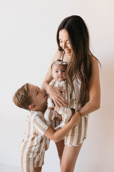 Forever French Baby - Bamboo Zip Pajamas | Kal Stripe