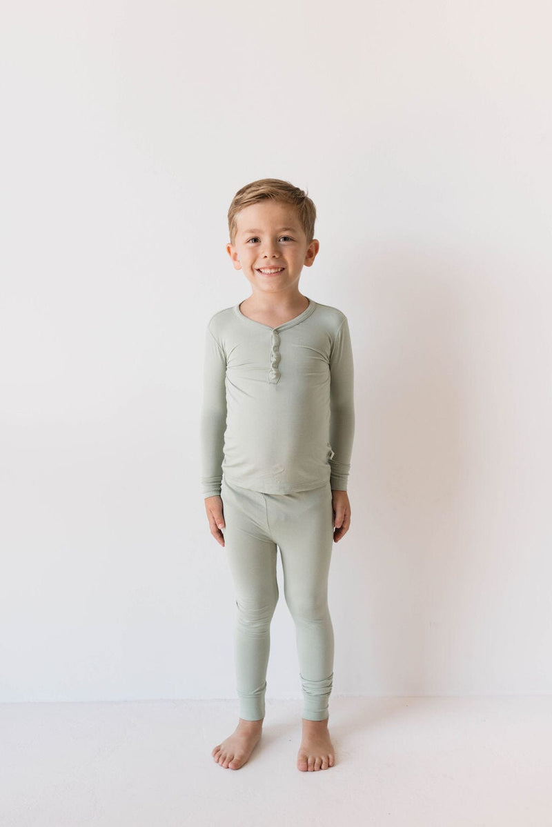 Forever French Baby - Bamboo Two Piece Pajamas | Pistachio | ff club