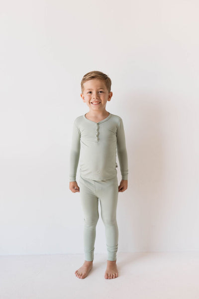 Forever French Baby - Bamboo Two Piece Pajamas | Pistachio | ff club