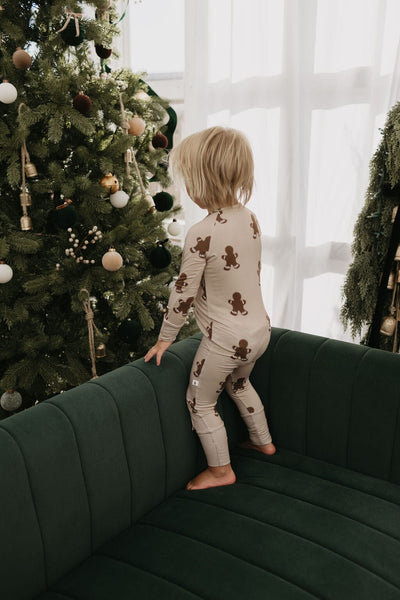 Forever French Baby - Bamboo Zip Pajamas | Gingerbread