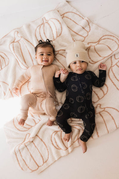 Forever French Baby - Bamboo Zip Pajamas | Pumpkin Pie