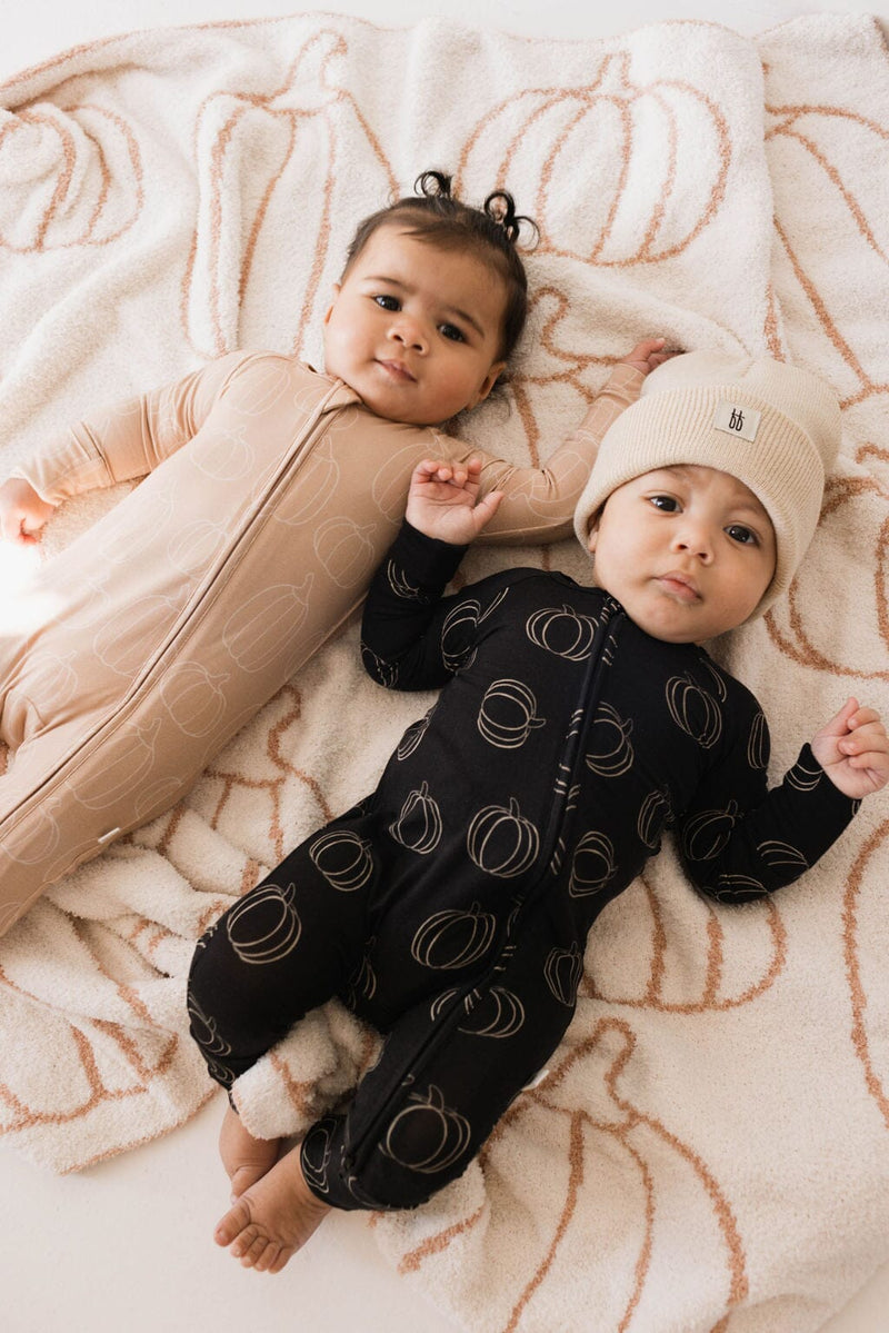 Forever French Baby - Bamboo Zip Pajamas | Pumpkin Pie