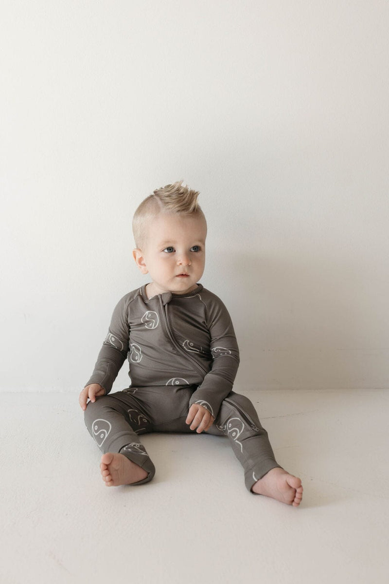 Forever French Baby - Bamboo Zip Pajamas | Sage Yin Yang