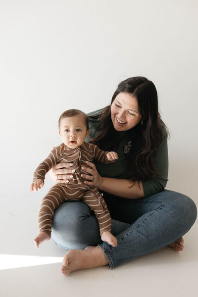 Forever French Baby - Bamboo Zip Pajamas | Static Waves