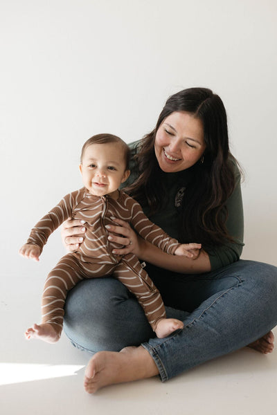 Forever French Baby - Bamboo Zip Pajamas | Static Waves