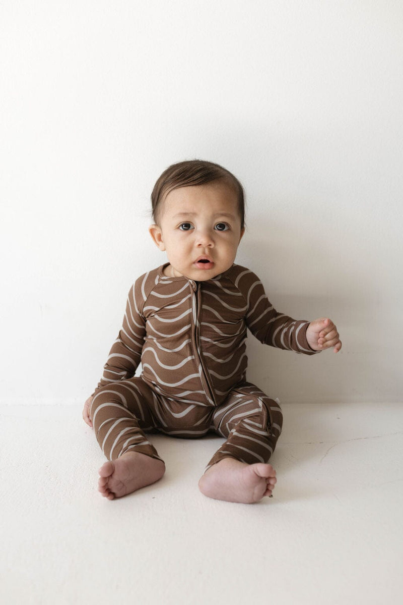 Forever French Baby - Bamboo Zip Pajamas | Static Waves