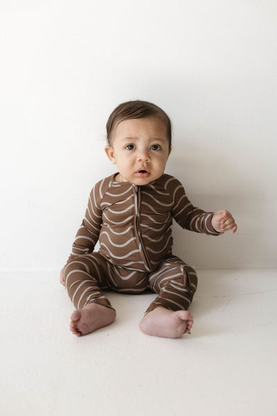 Forever French Baby - Bamboo Zip Pajamas | Static Waves