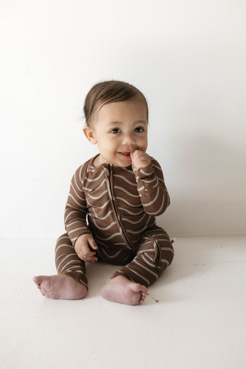 Forever French Baby - Bamboo Zip Pajamas | Static Waves