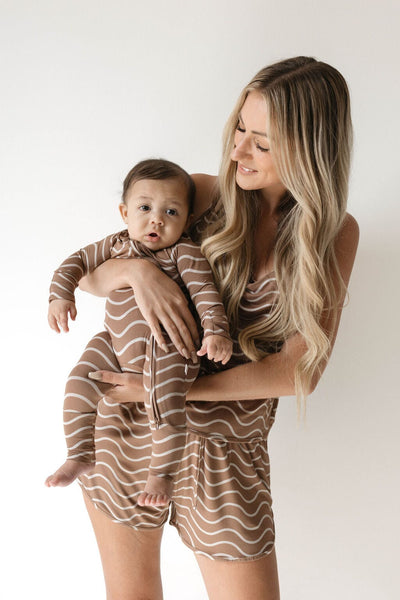 Forever French Baby - Bamboo Zip Pajamas | Static Waves