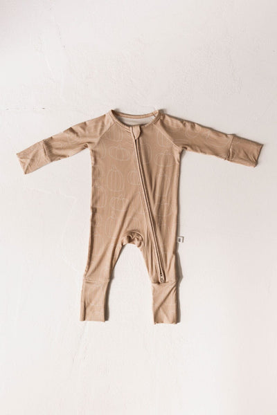 Forever French Baby - Bamboo Zip Pajamas | Pumpkin Pie