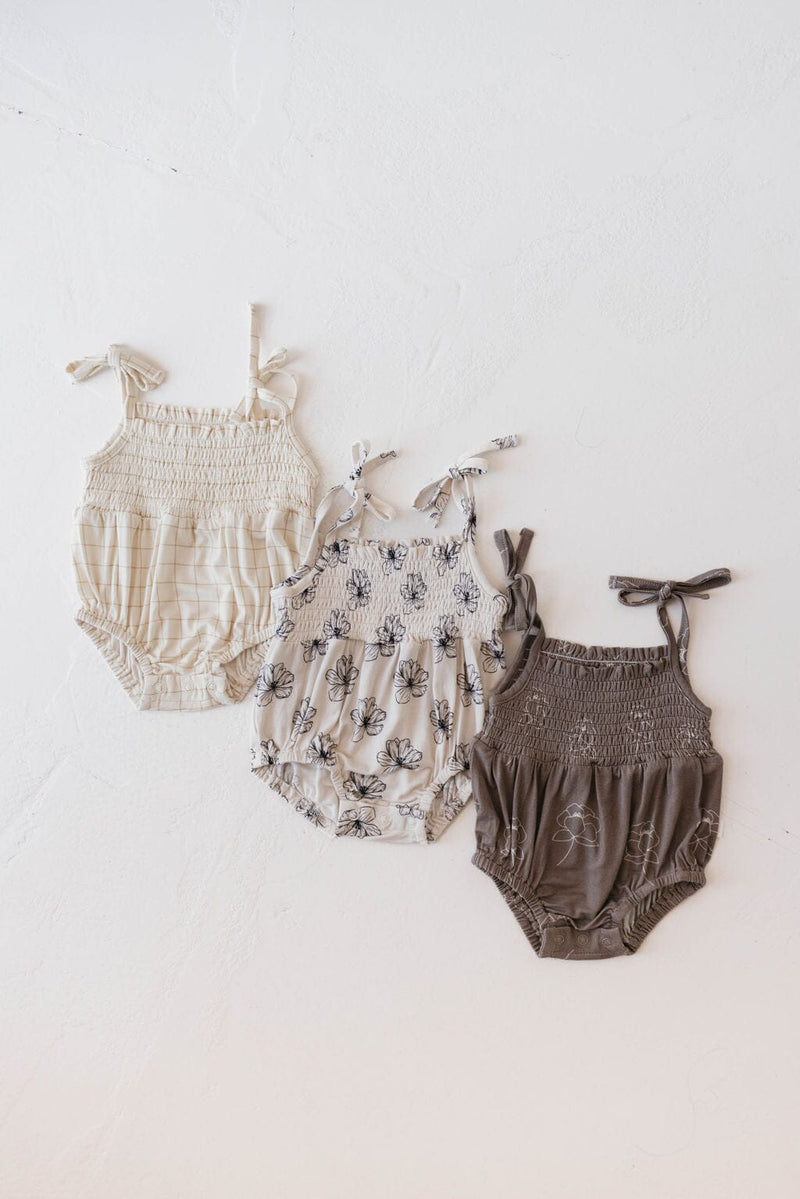 Forever French Baby - Bamboo Tie Top Romper | Desert Bloom