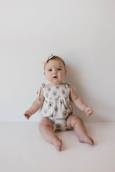 Forever French Baby - Bamboo Tie Top Romper | Desert Bloom