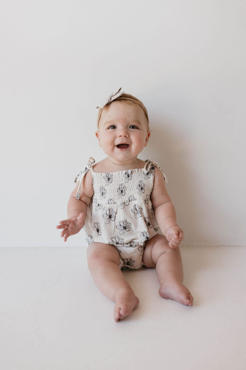 Forever French Baby - Bamboo Tie Top Romper | Desert Bloom