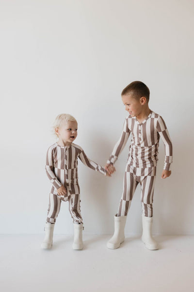 Forever French Baby - Bamboo Zip Pajamas | Tile Stack