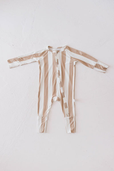 Forever French Baby - Bamboo Zip Pajamas | Kal Stripe