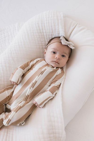 Forever French Baby - Bamboo Zip Pajamas | Kal Stripe