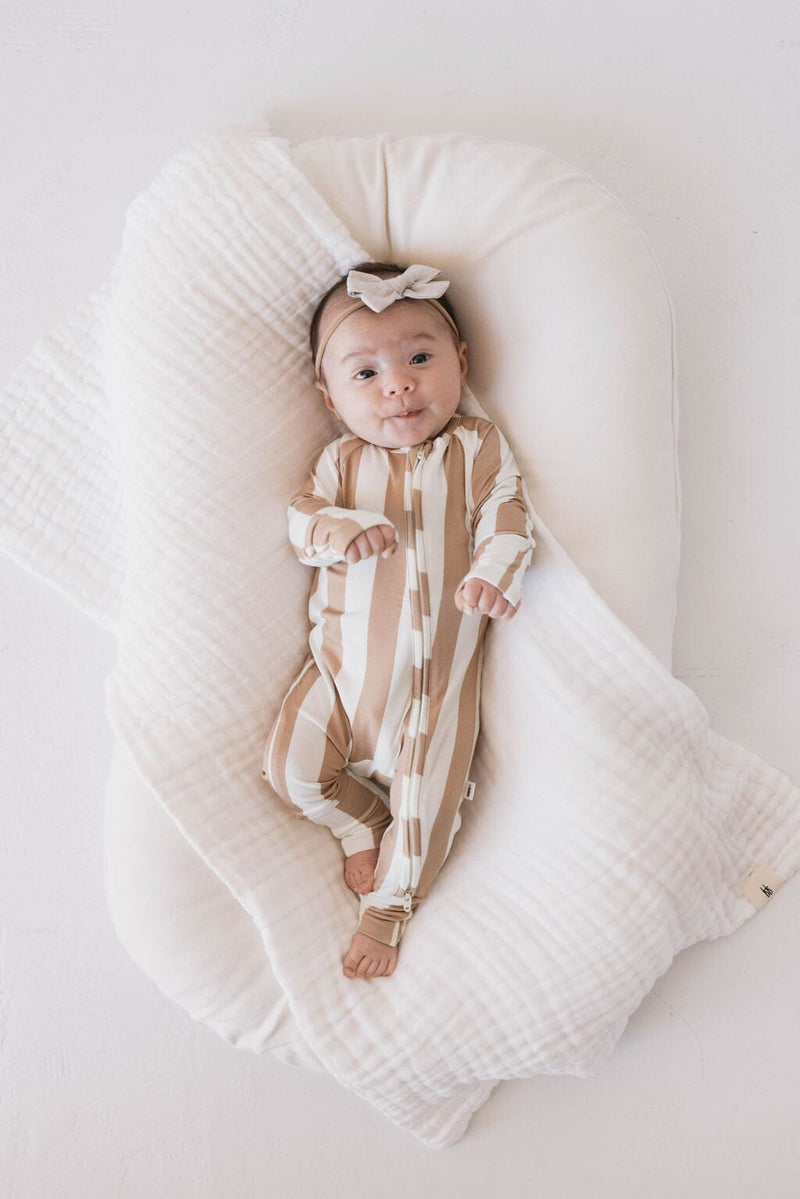 Forever French Baby - Bamboo Zip Pajamas | Kal Stripe