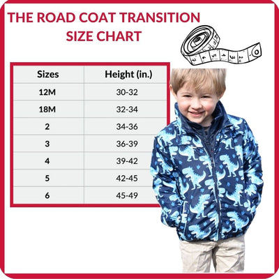 Onekid Car Seat Coat | The Road Coat Transition - Navy Raptor Print