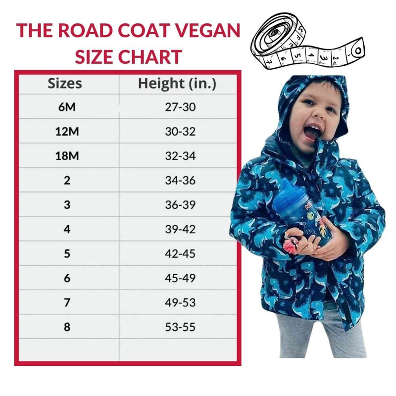 Onekid Car Seat Coat | The Road Coat Vegan - Navy Raptor Print