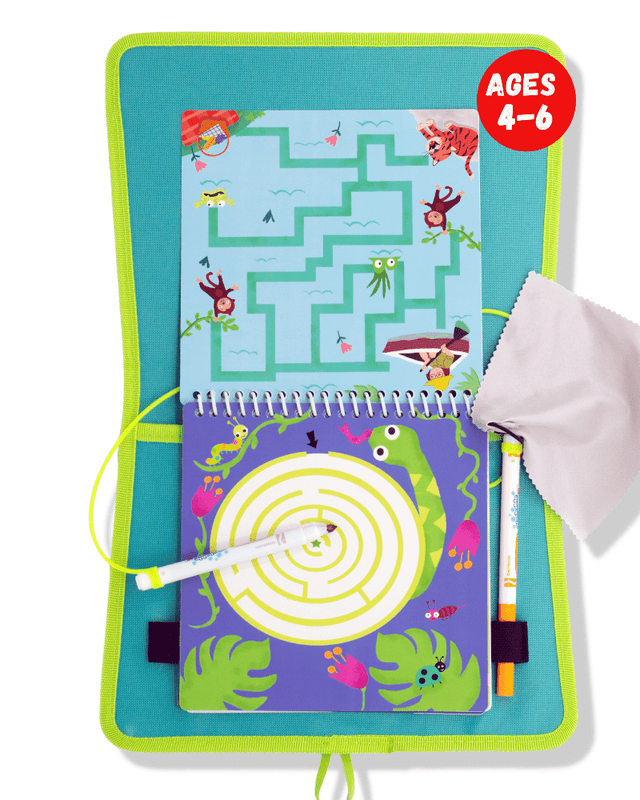 UnbuckleMe® Totebook Kids Dry Erase Travel Activity Book- Strolleria
