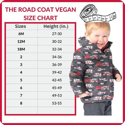 Onekid Car Seat Coat | The Road Coat Vegan - Rescue Print