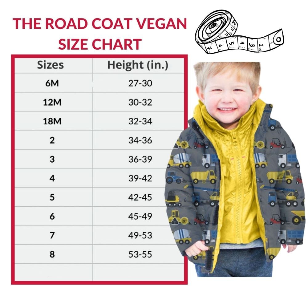 Onekid Car Seat Coat | The Road Coat Vegan - Construction Print- Strolleria