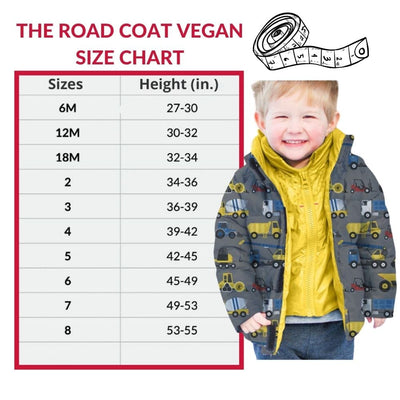 Onekid Car Seat Coat | The Road Coat Vegan - Construction Print